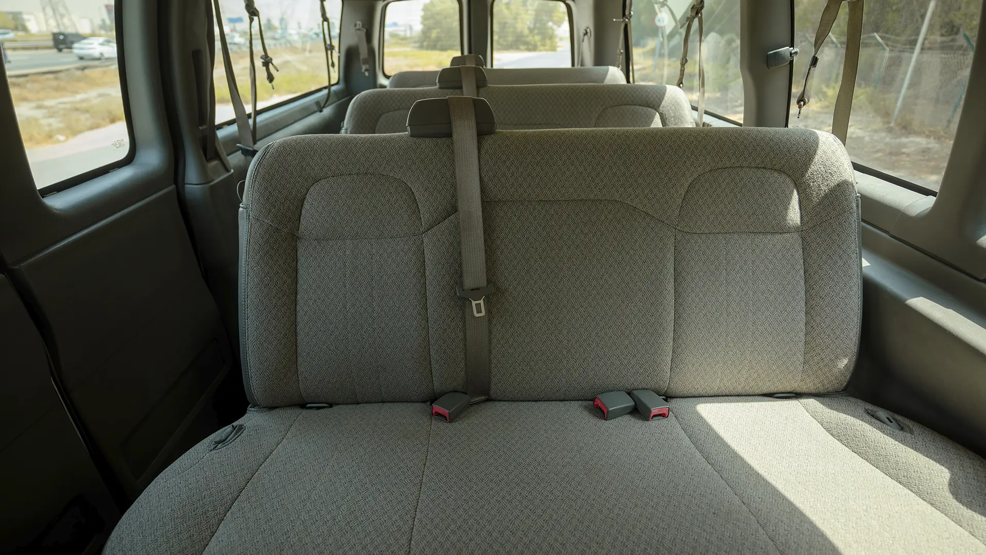 Used 2020 Chevrolet Express LS in White – Rear Seat View for Sale at First Choice Cars Dubai Sharjah