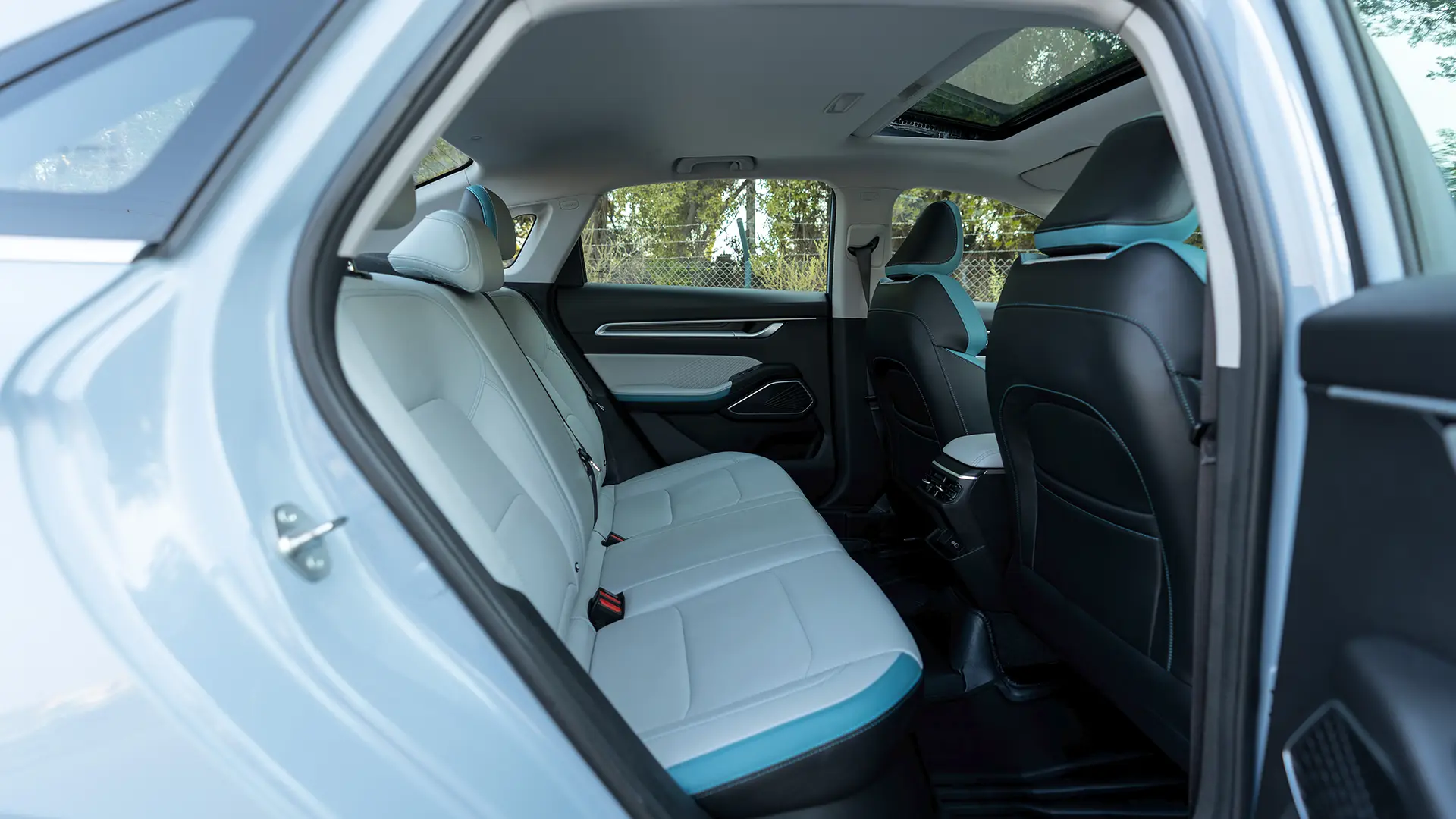 Used 2026 Geely Emgrand GF in Blue – Rear Passenger Side Cabin View for Sale at First Choice Cars Dubai Sharjah