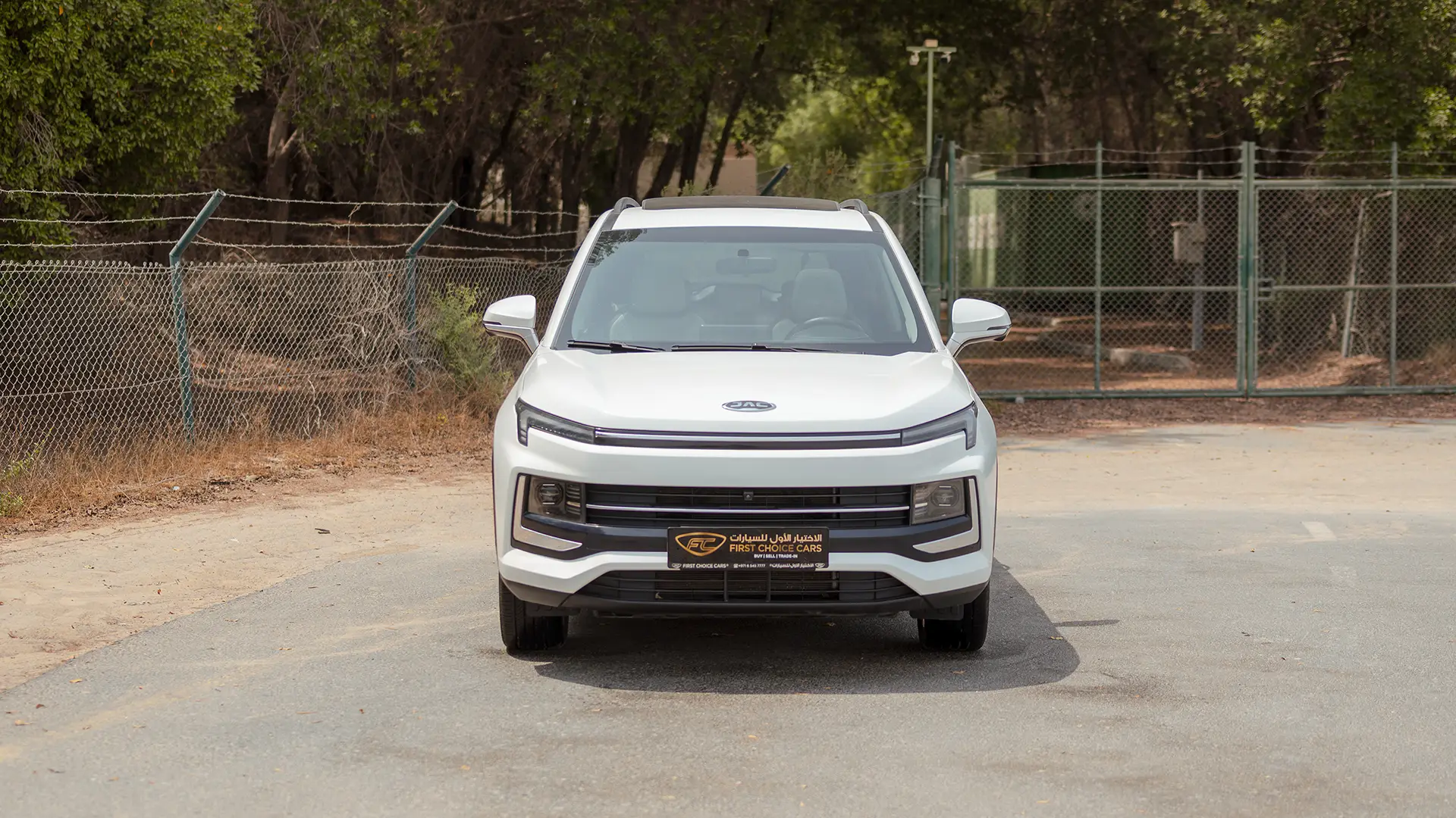 Used 2023 JAC JS4 Intelligent in White – Front View for Sale at First Choice Cars Dubai Sharjah