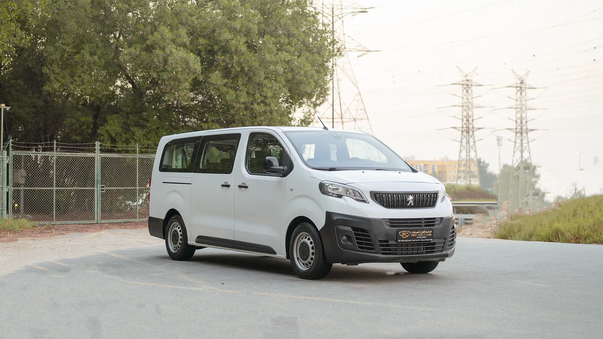 Used 2024 Peugeot Traveller L3 Vip in White – Right Front Diagonal (45°) View for Sale at First Choice Cars Dubai Sharjah