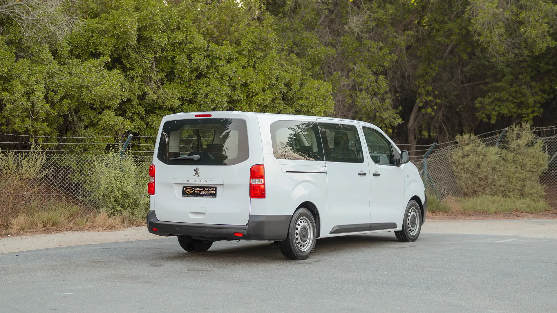 Used 2024 Peugeot Traveller L3 Vip in White – Right Back Diagonal (45°) View for Sale at First Choice Cars Dubai Sharjah