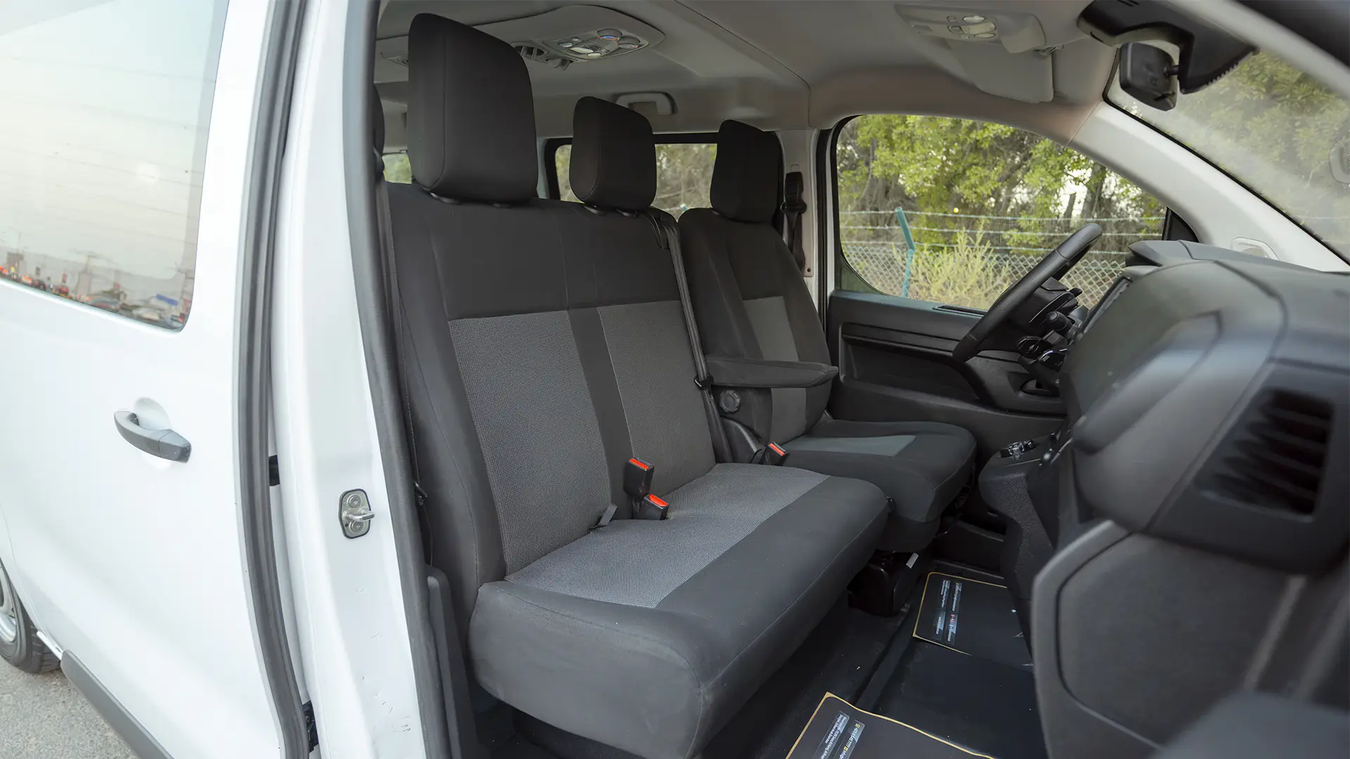Used 2024 Peugeot Traveller L3 Vip in White – Front Passenger Side Cabin View for Sale at First Choice Cars Dubai Sharjah