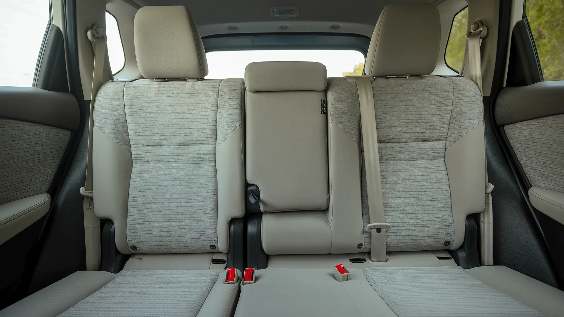 Used 2024 Nissan X-Trail S in White – Rear Seat View for Sale at First Choice Cars Dubai Sharjah