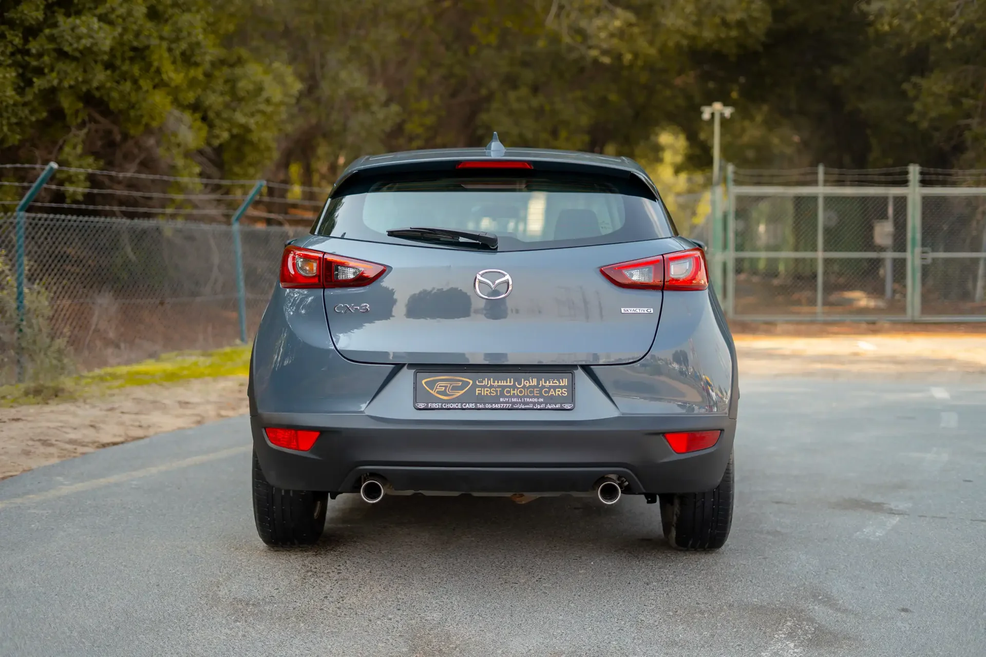 Used 2023 Mazda CX-3 GS in Blue – Back/Rear View for Sale at First Choice Cars Dubai Sharjah