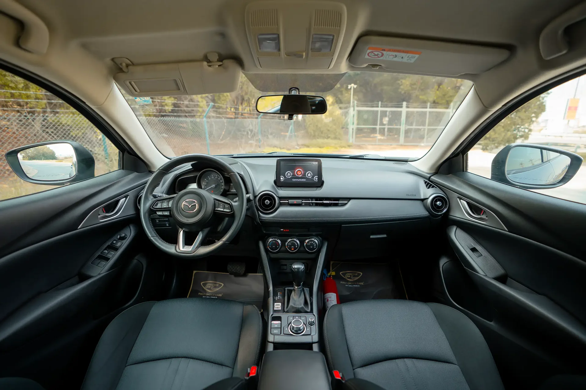 Used 2023 Mazda CX-3 GS in Blue – Front Cabin / Dashboard Full View for Sale at First Choice Cars Dubai Sharjah