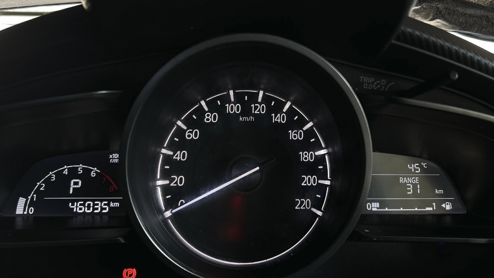 Used 2023 Mazda CX-3 GS in Blue – Odometer / Mileage Reading View for Sale at First Choice Cars Dubai Sharjah