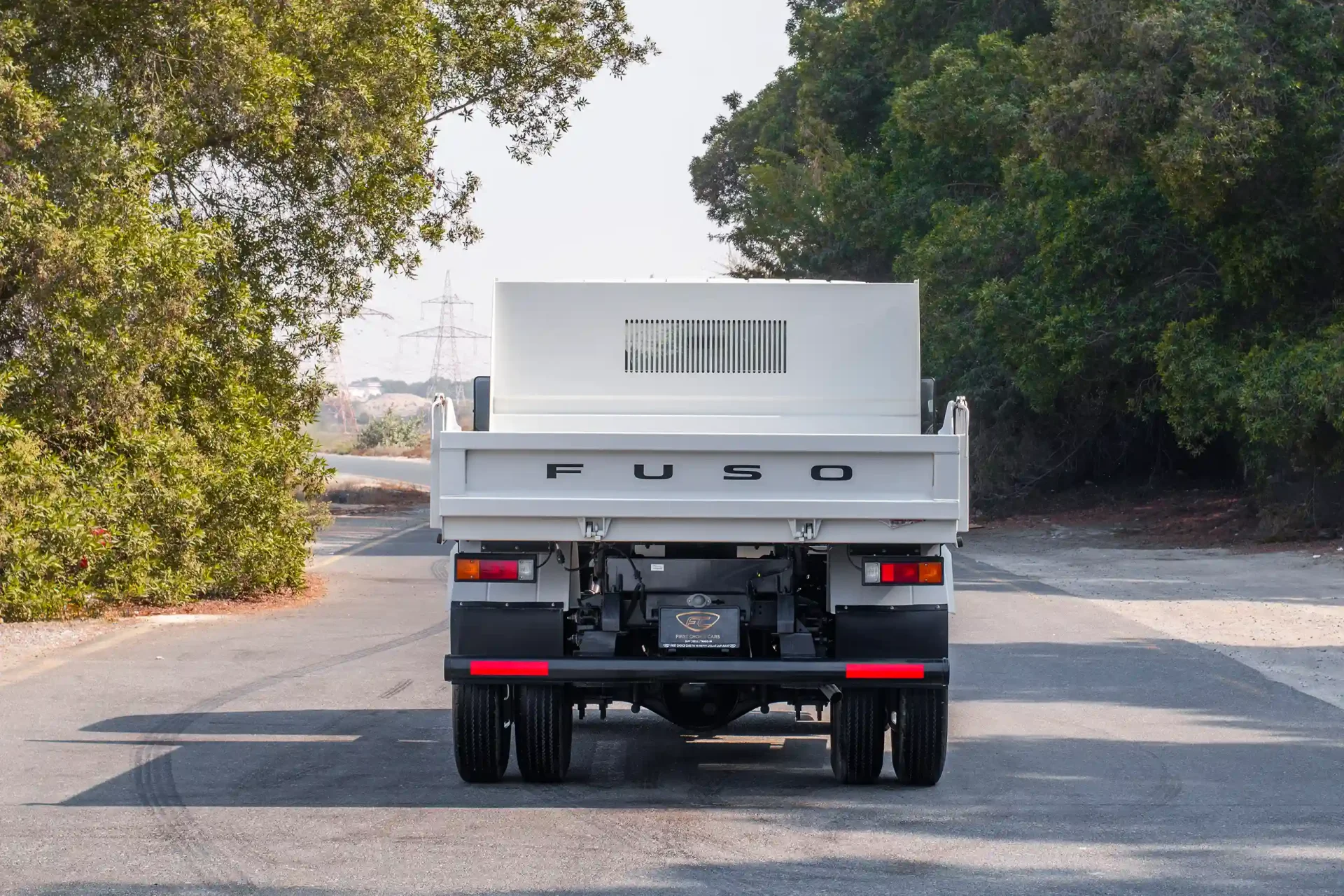 Used 2024 Mitsubishi Canter Tipper in White – Back/Rear View for Sale at First Choice Cars Dubai Sharjah