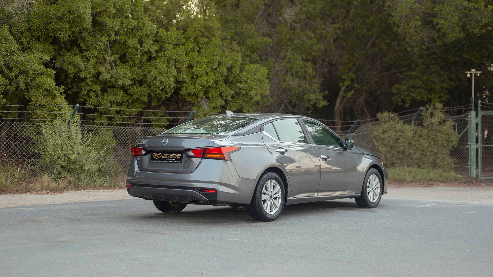 Used 2024 Nissan Altima S in Grey – Right Back Diagonal (45°) View for Sale at First Choice Cars Dubai Sharjah