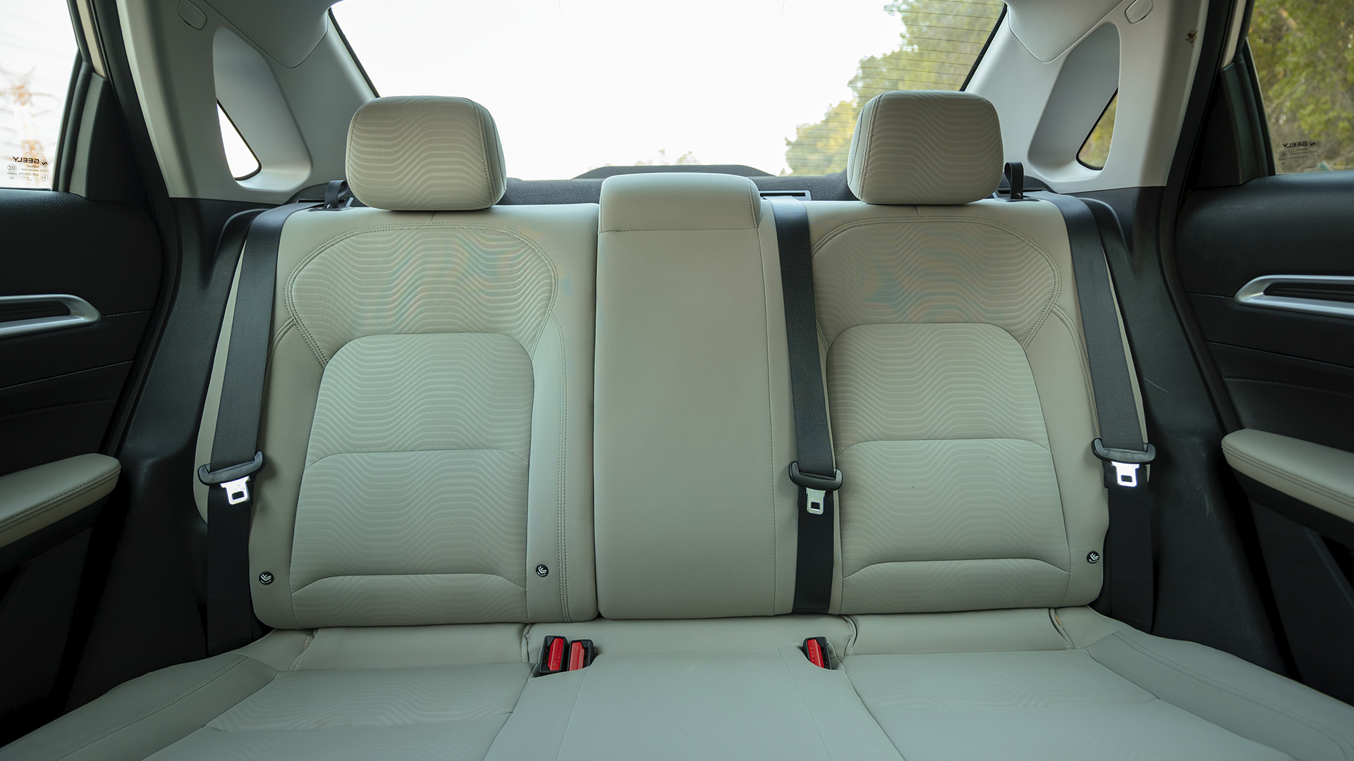 Used 2024 Geely Emgrand GS in Gold – Rear Seat View for Sale at First Choice Cars Dubai Sharjah