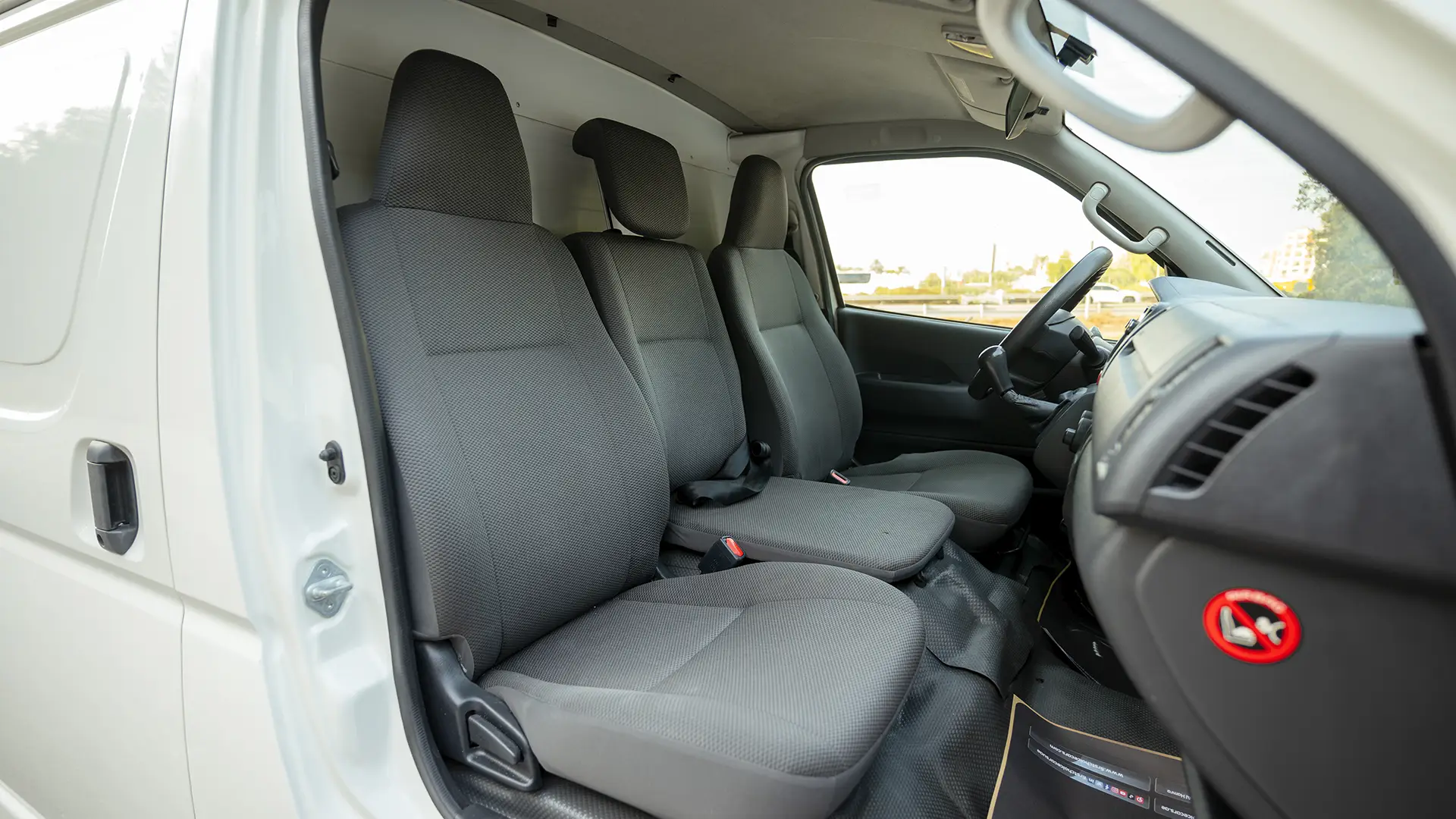 Used 2022 Toyota Hiace GL Standard Roof in White – Front Passenger Side Cabin View