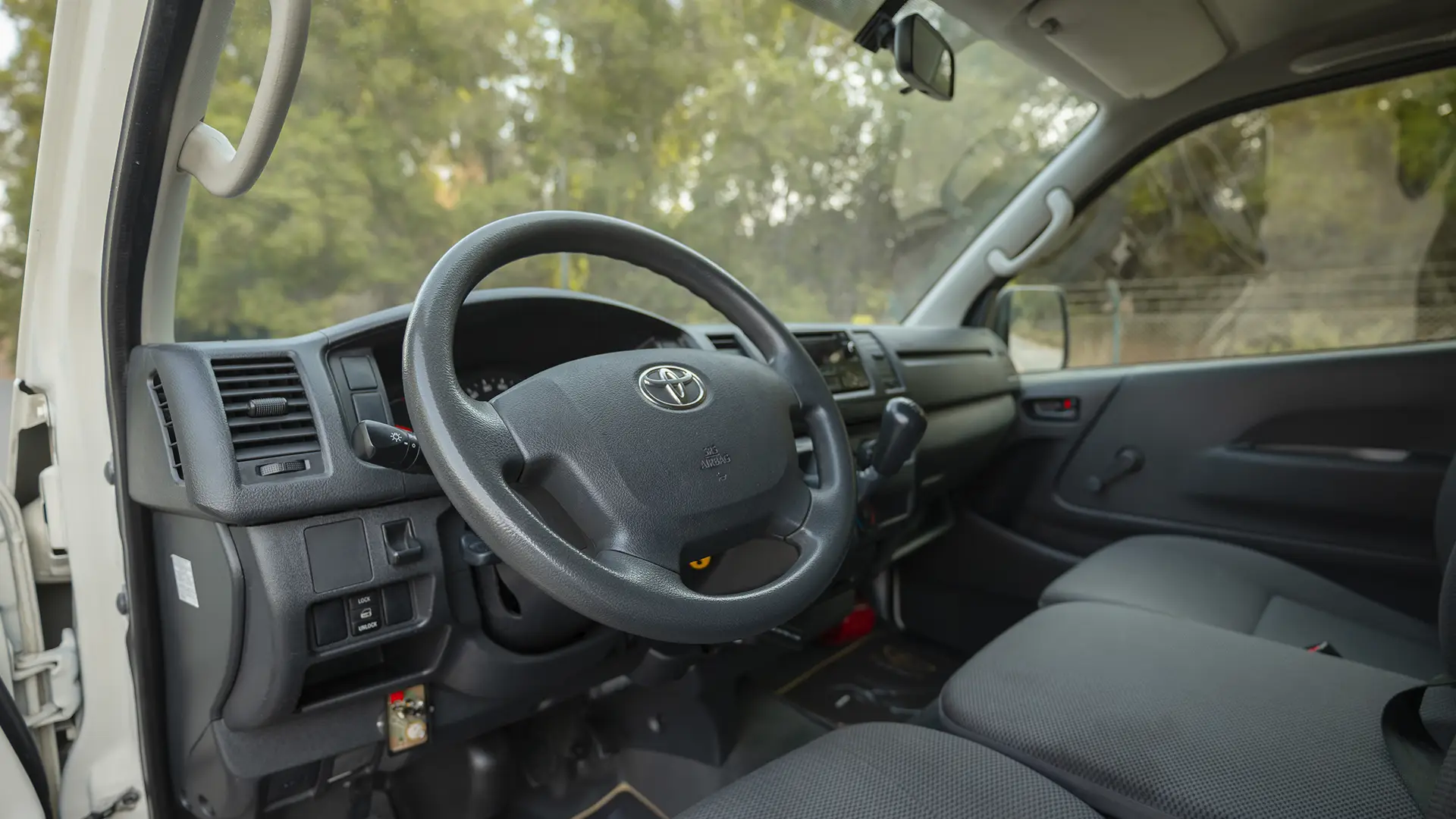 Used 2022 Toyota Hiace GL Standard Roof in White – Driver Side Dashboard & Steering View