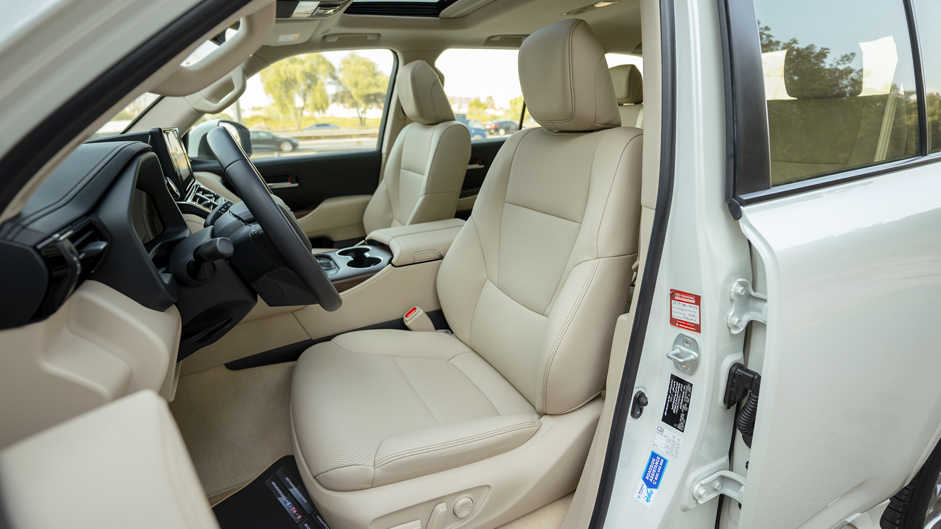 Used 2025 Toyota Land Cruiser GXR in White – Front Driver Side Cabin View for Sale at First Choice Cars Dubai Sharjah