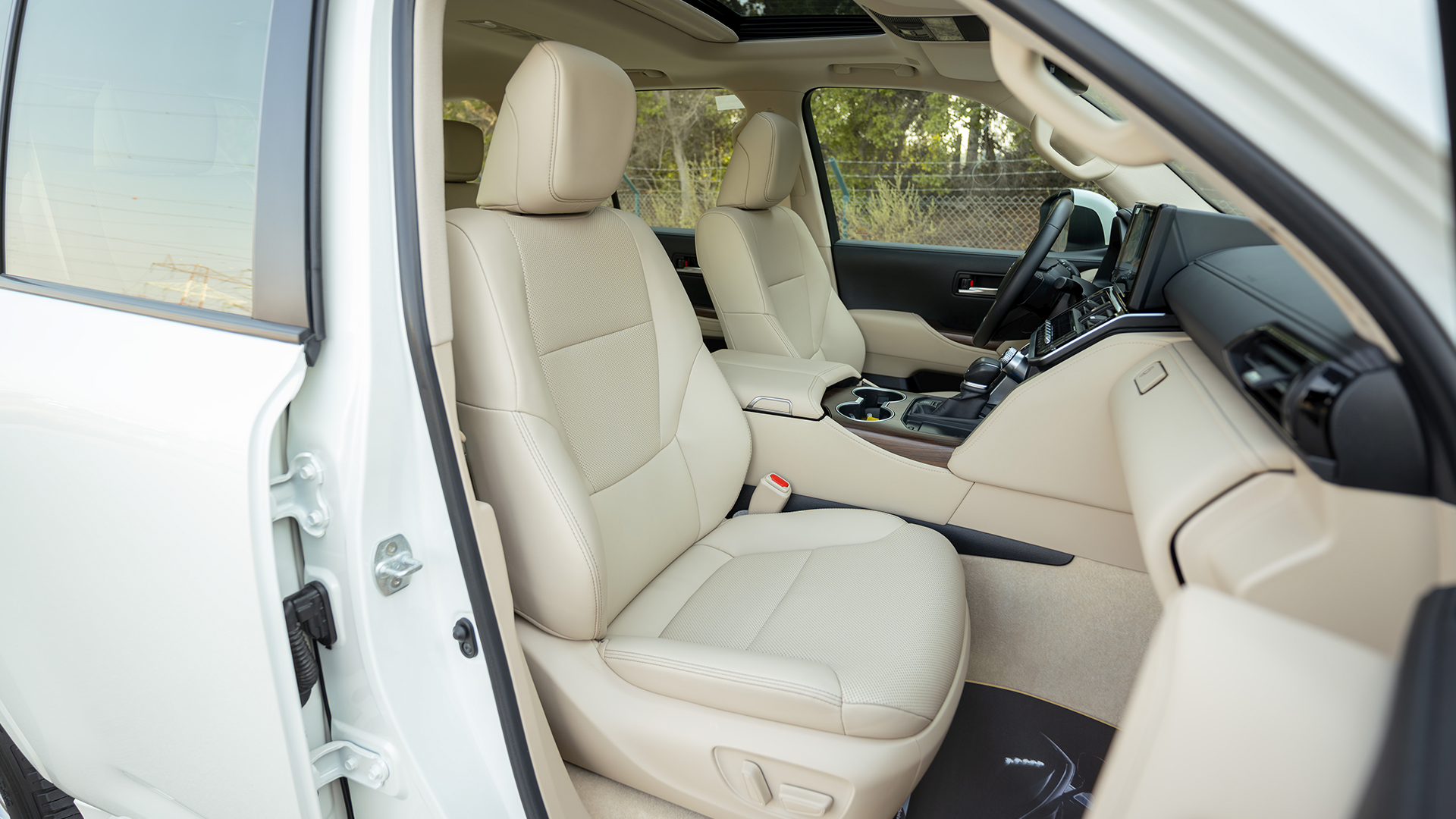 Used 2025 Toyota Land Cruiser GXR in White – Front Passenger Side Cabin View for Sale at First Choice Cars Dubai Sharjah