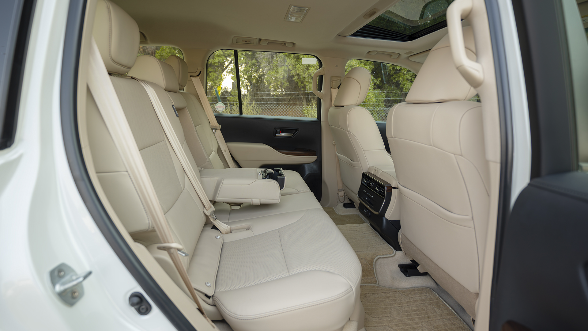 Used 2025 Toyota Land Cruiser GXR in White – Rear Passenger Side Cabin View for Sale at First Choice Cars Dubai Sharjah