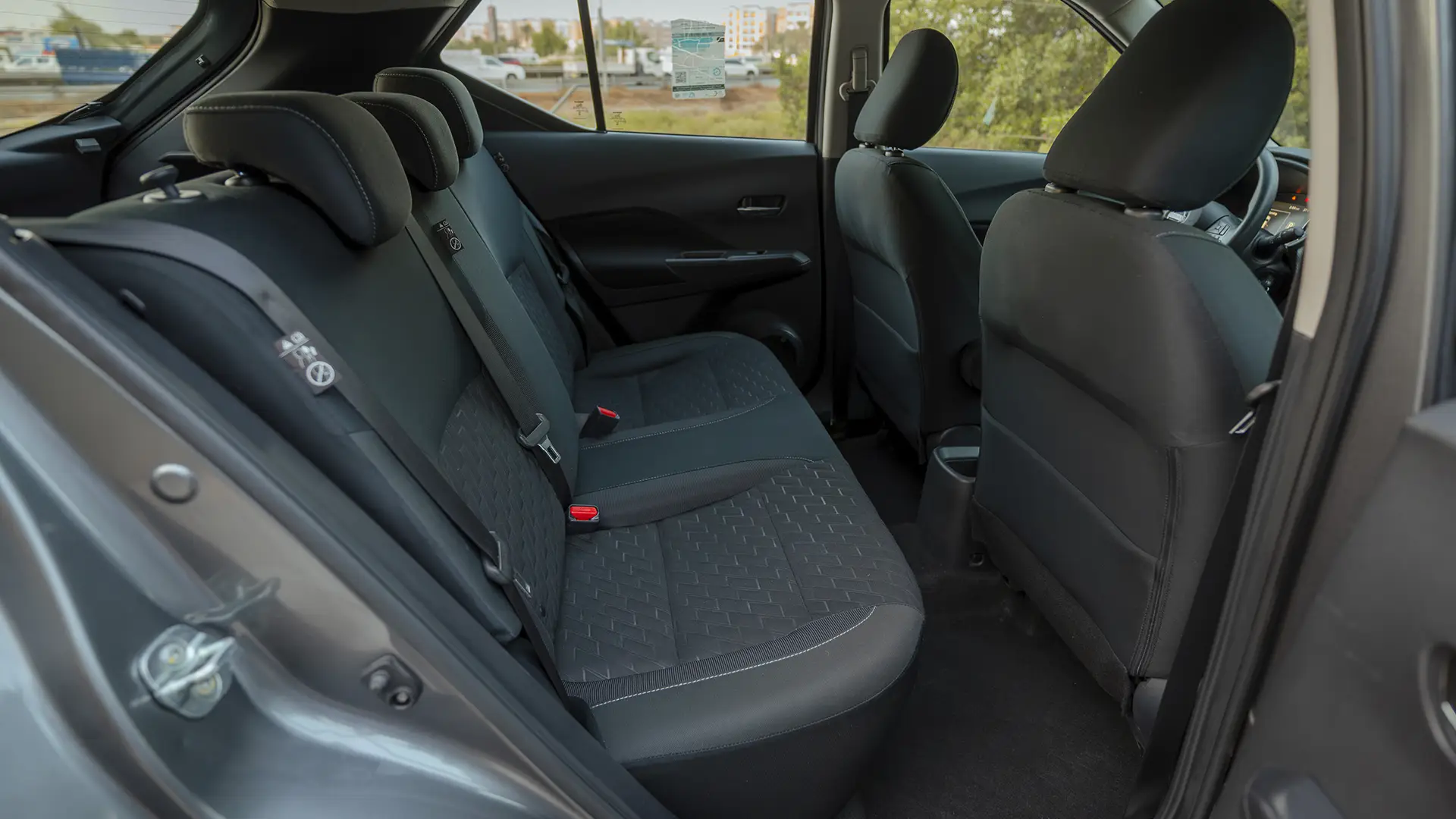 Used 2024 Nissan Kicks SV in Grey – Rear Passenger Side Cabin View