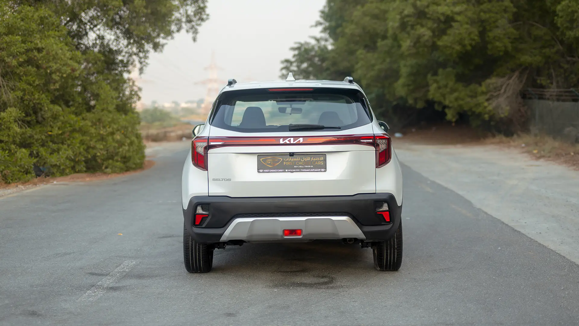 Used 2024 Kia Seltos LX in White – Back/Rear View