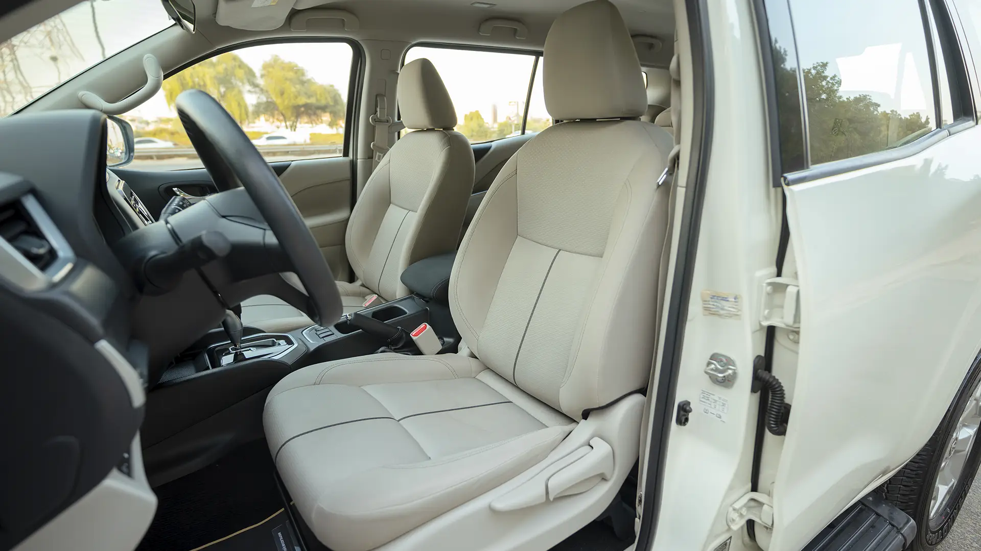 Used 2023 Nissan Xterra SE in White – Front Driver Side Cabin View
