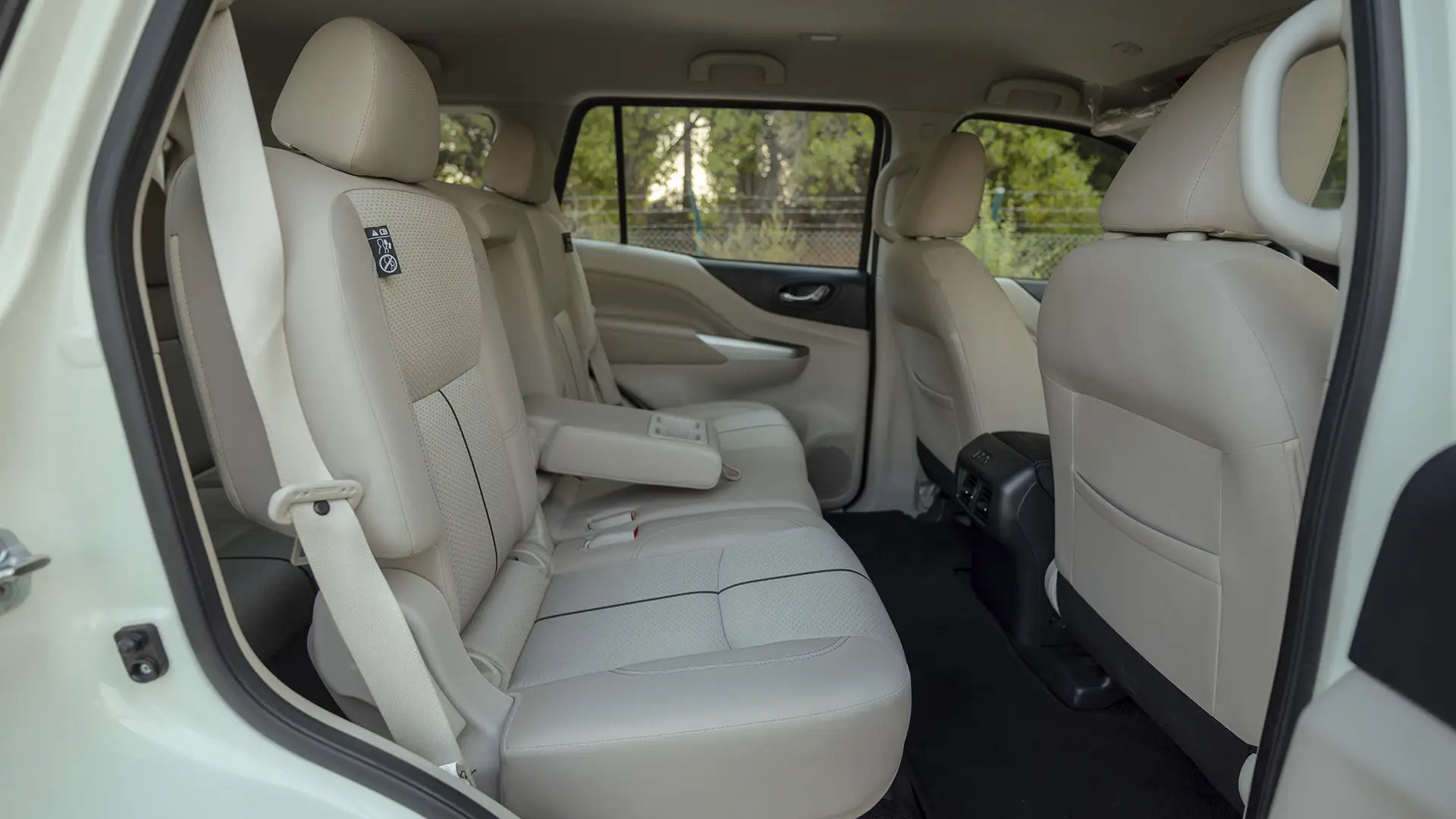 Used 2023 Nissan Xterra SE in White – Rear Passenger Side Cabin View