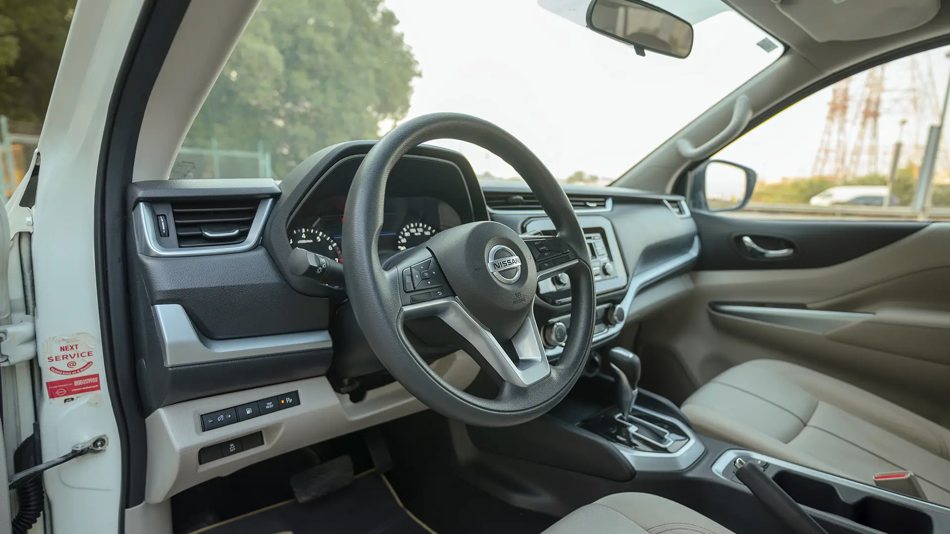 Used 2023 Nissan Xterra SE in White – Driver Side Dashboard & Steering View