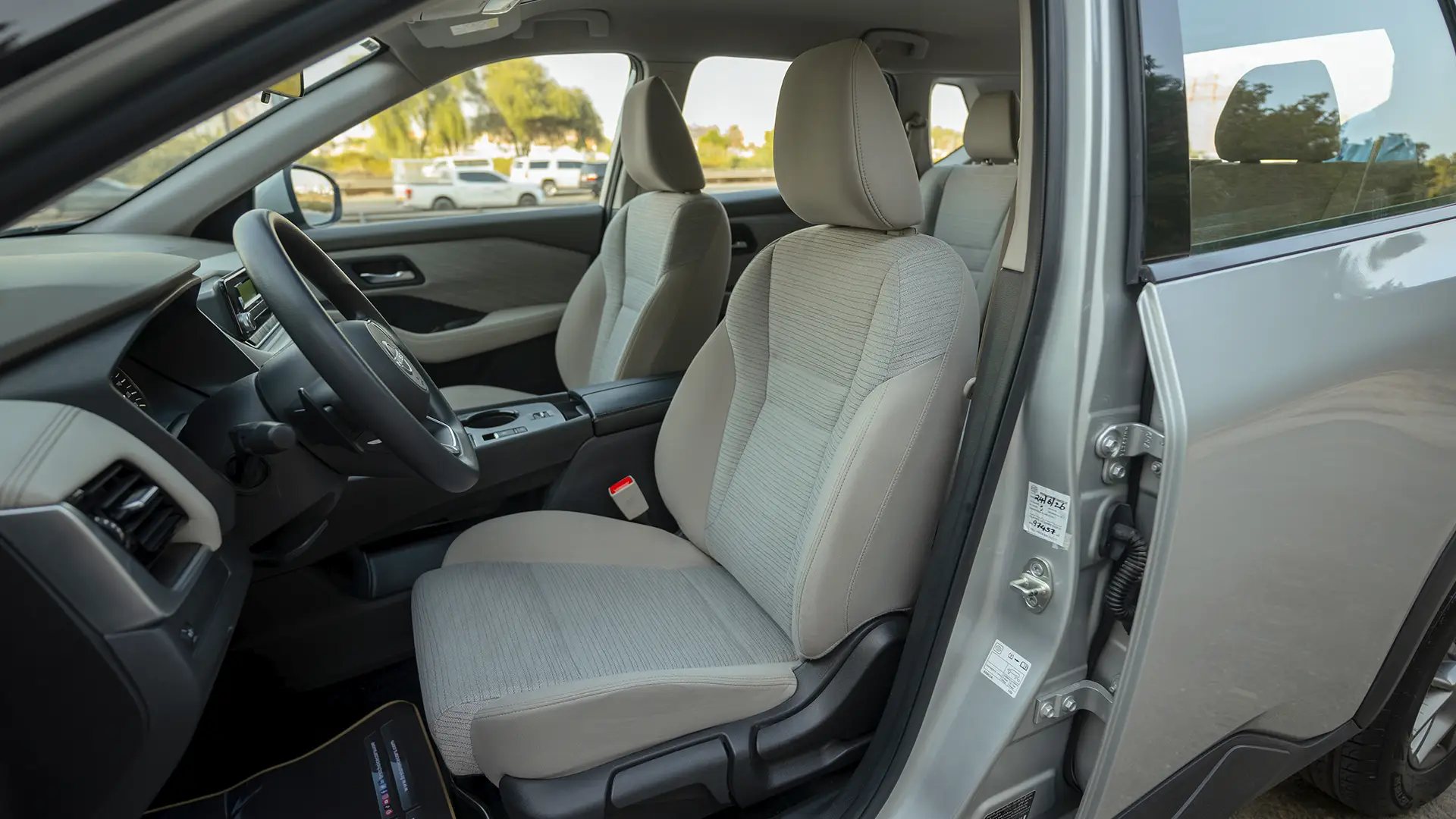 Used 2024 Nissan X-Trail S in Silver – Front Driver Side Cabin View