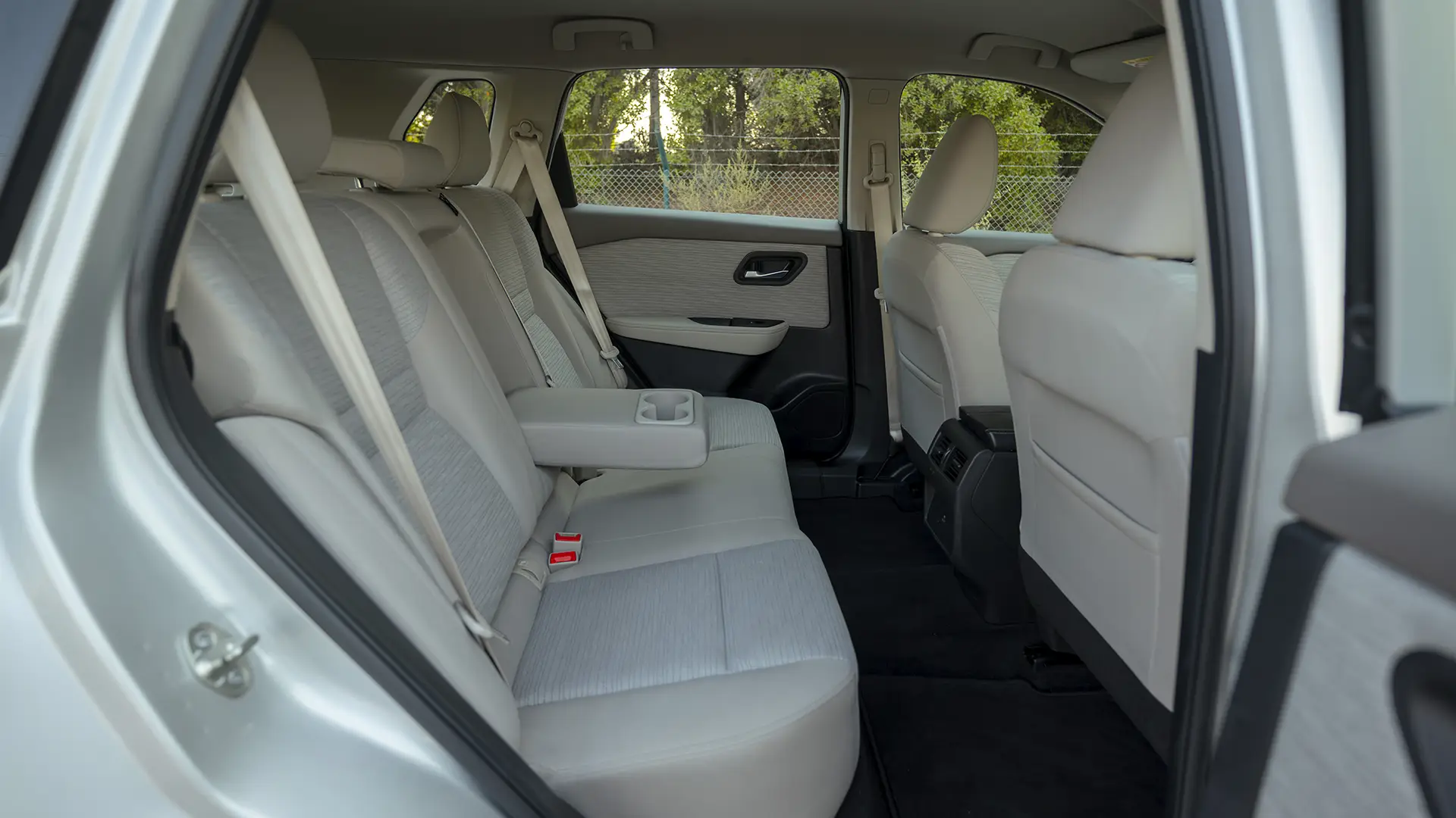 Used 2024 Nissan X-Trail S in Silver – Rear Passenger Side Cabin View
