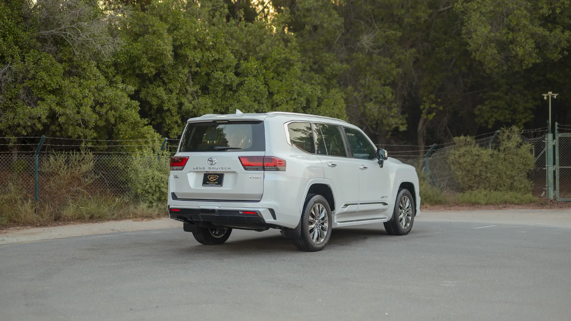 Used 2024 Toyota Land Cruiser VXR in White – Right Back Diagonal (45°) View