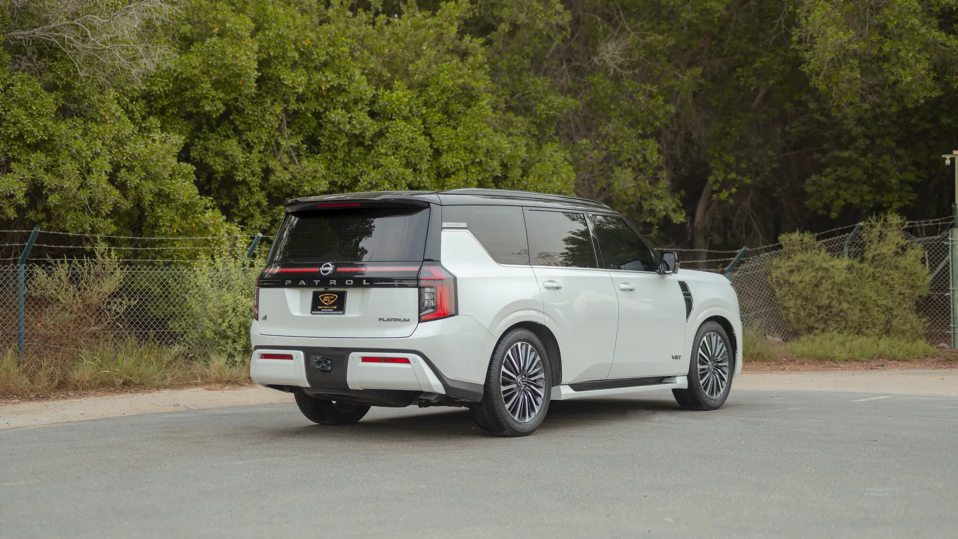 Used 2026 Nissan Patrol LE Platinum City in White – Right Back Diagonal (45°) View