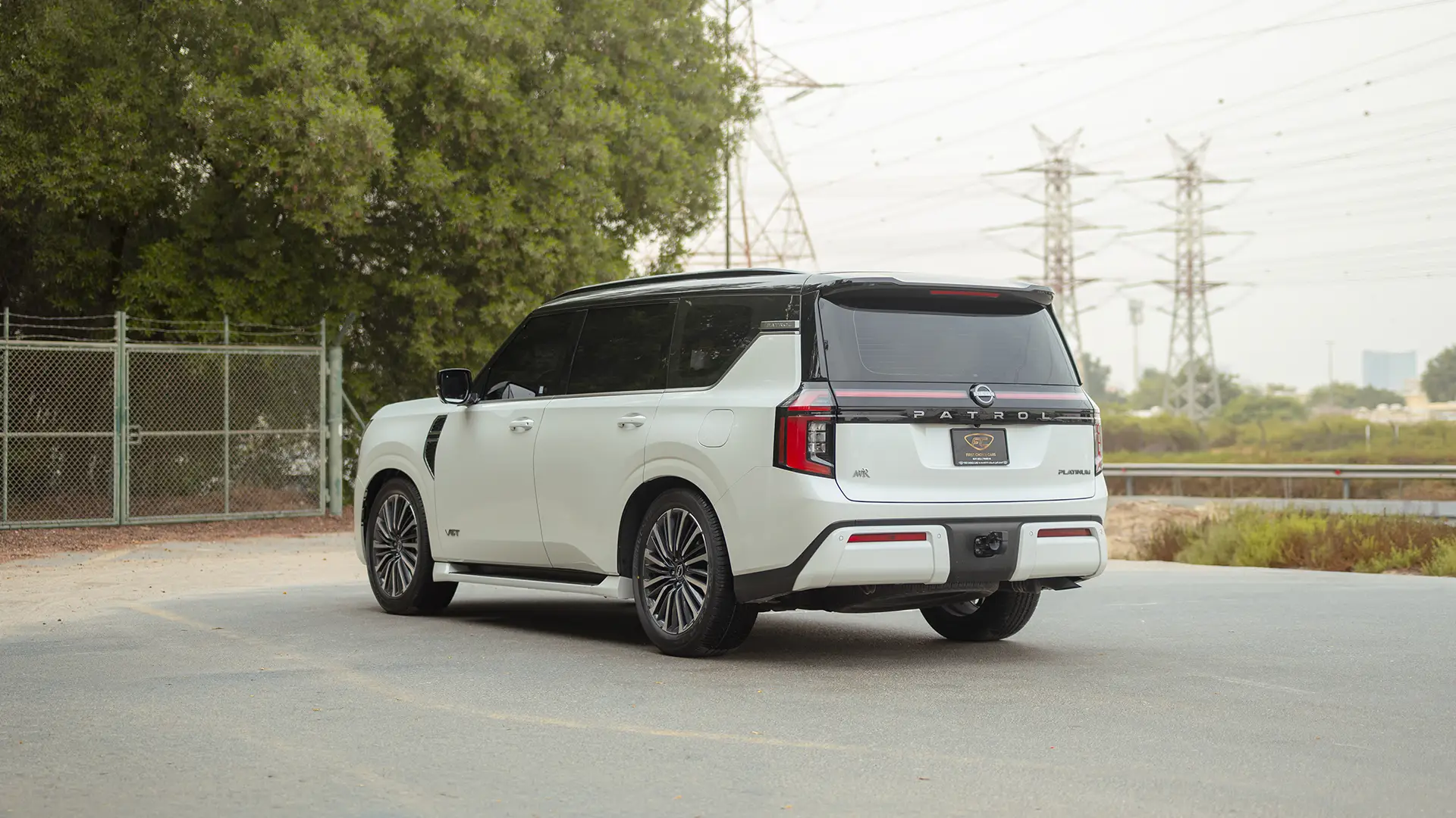 Used 2026 Nissan Patrol LE Platinum City in White – Left Back Diagonal (45°) View