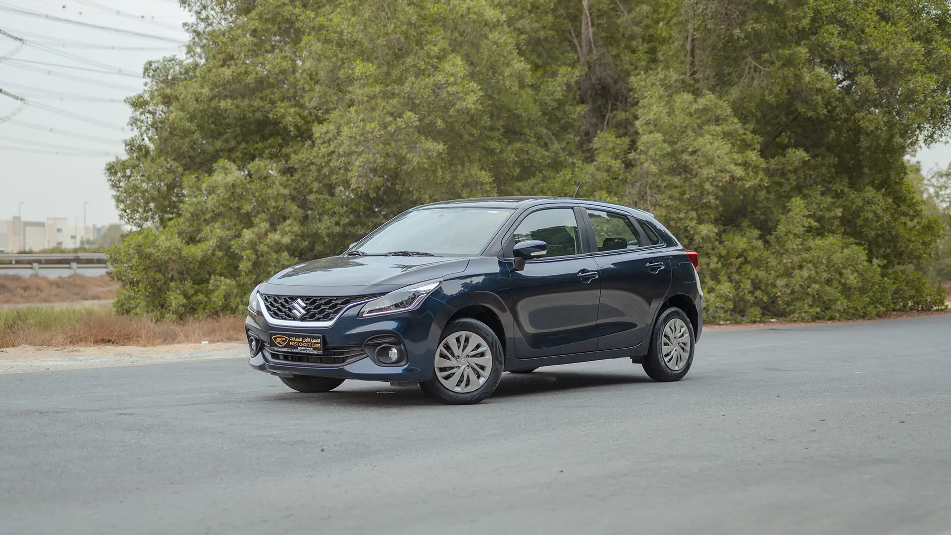 Used 2025 Suzuki Baleno GL in Blue – Left Front Diagonal (45°) View
