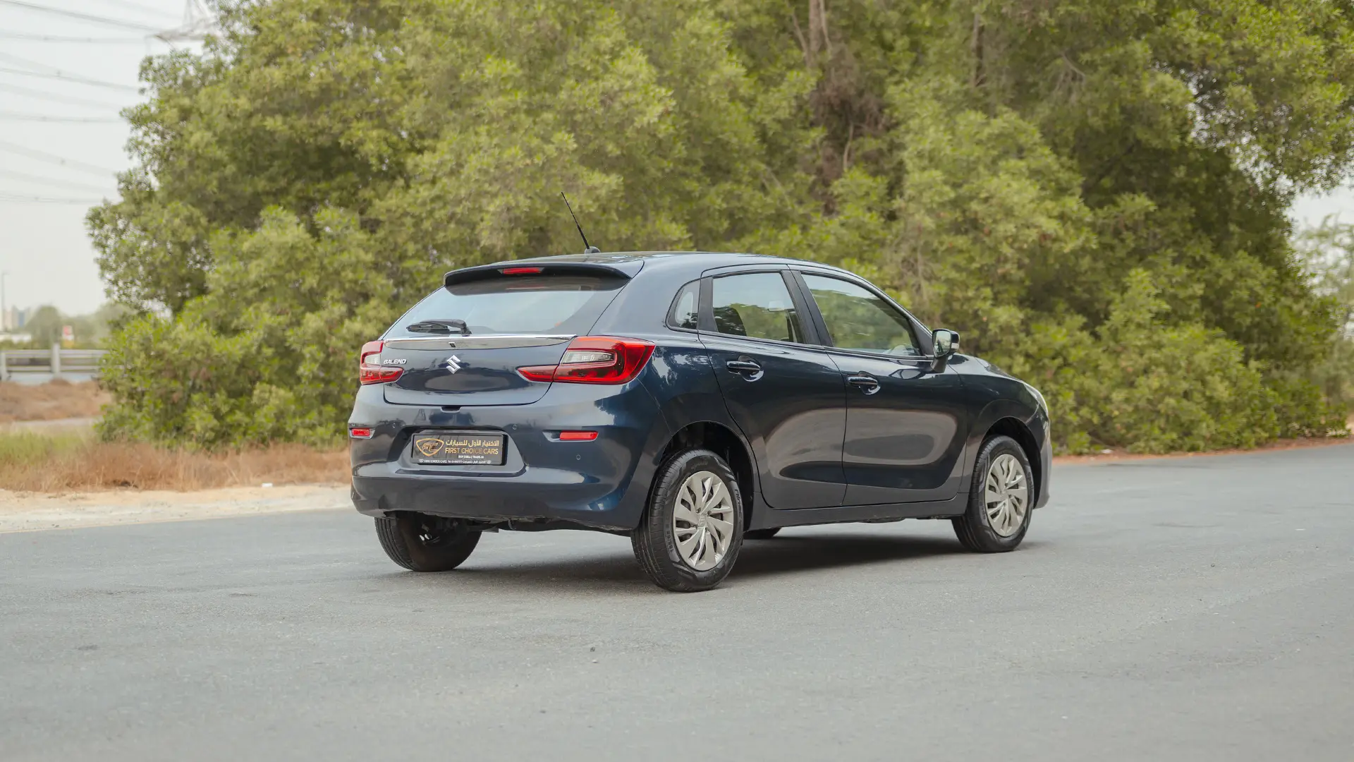 Used 2025 Suzuki Baleno GL in Blue – Right Back Diagonal (45°) View