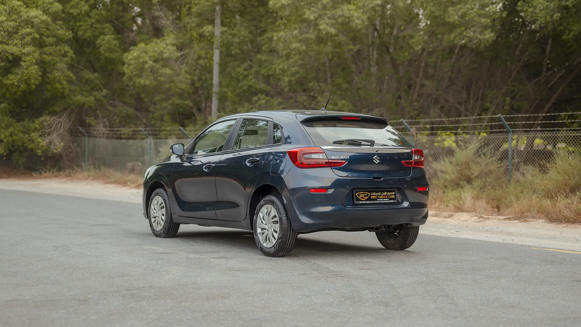 Used 2025 Suzuki Baleno GL in Blue – Left Back Diagonal (45°) View