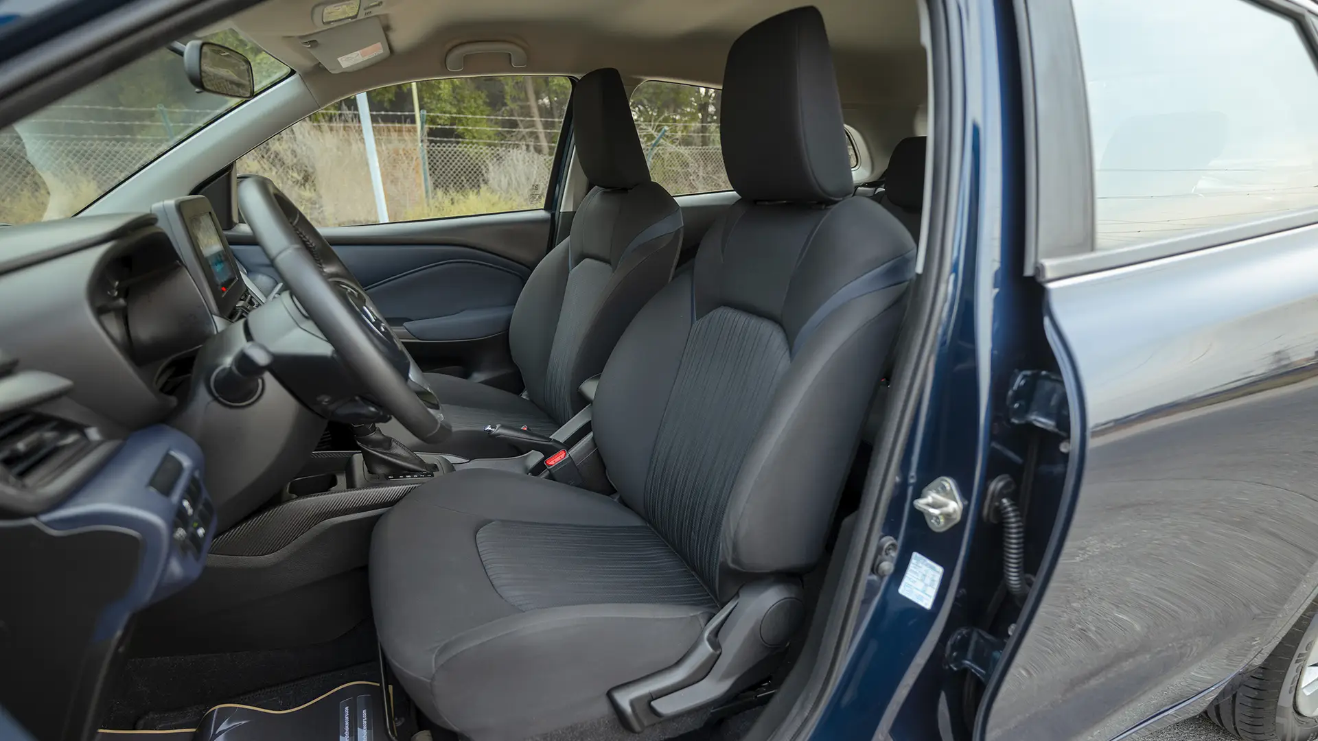 Used 2025 Suzuki Baleno GL in Blue – Front Driver Side Cabin View