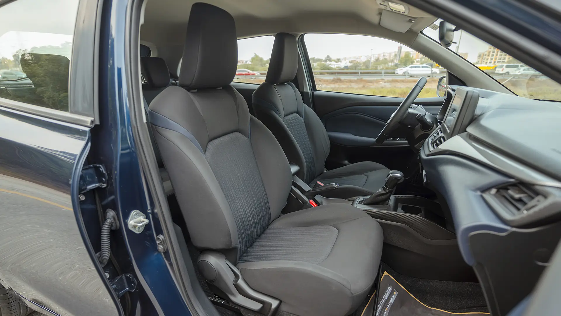 Used 2025 Suzuki Baleno GL in Blue – Front Passenger Side Cabin View