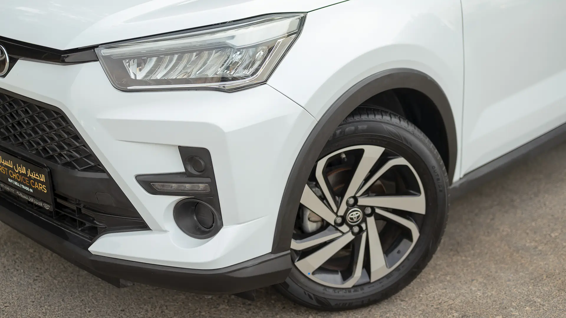 Used 2024 Toyota Raize G in White – Headlight Close-up