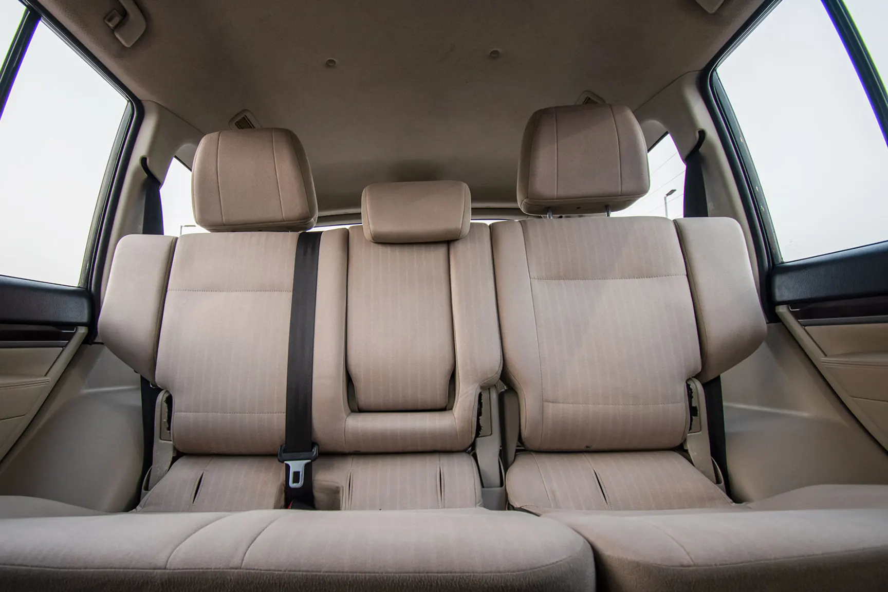 Used 2017 Mitsubishi PAJERO 3.5L GLS Silver – Rear Seat View at First Choice Cars Sharjah