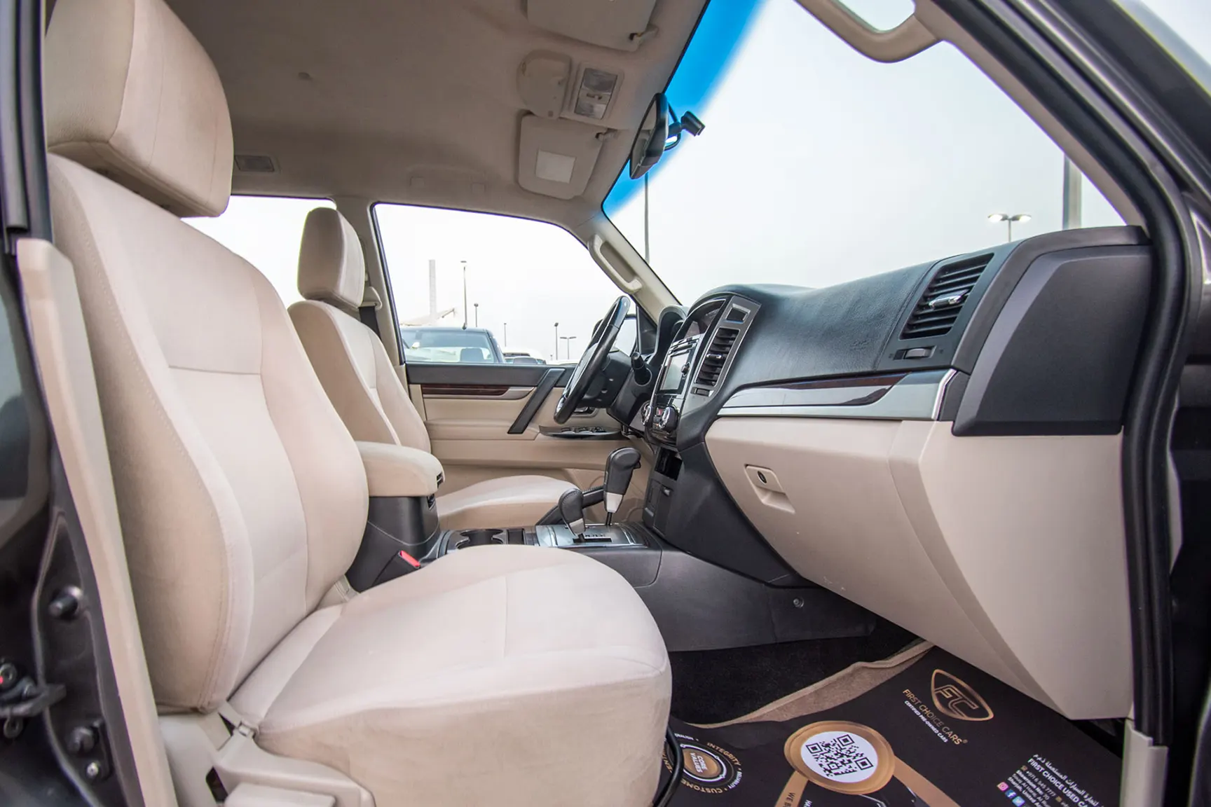 Used 2017 Mitsubishi Pajero GLS Midline in Silver – Front Passenger Side Cabin View